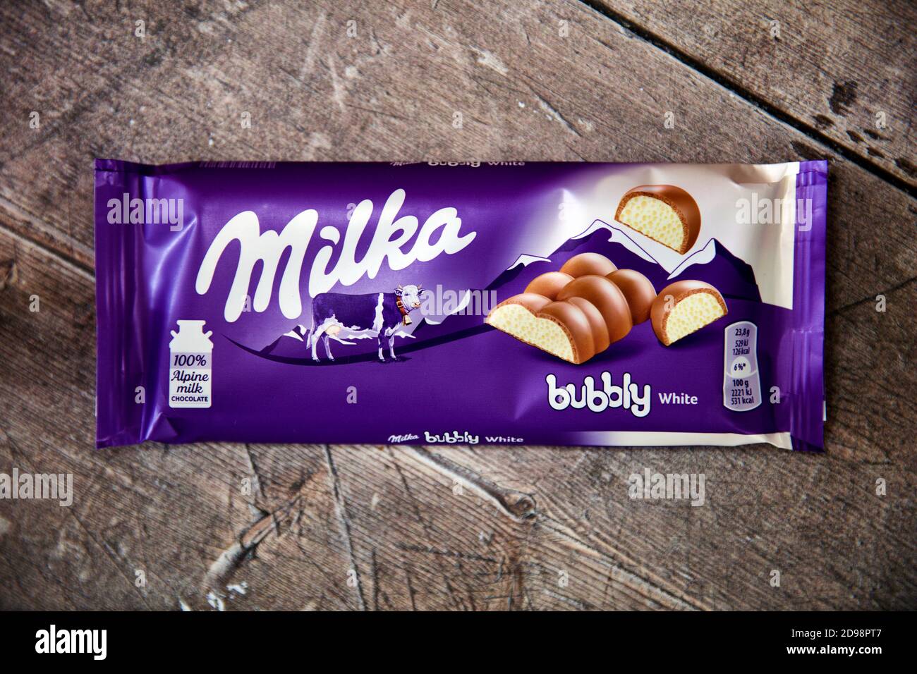 Milka Bubbly White Chocolate, 95g