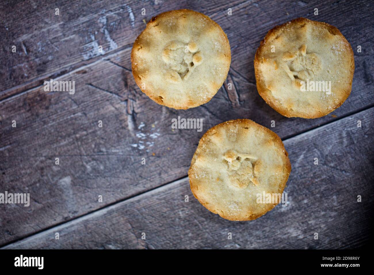 Mr Kipling Apple & Blackcurrant Pies Stock Photo