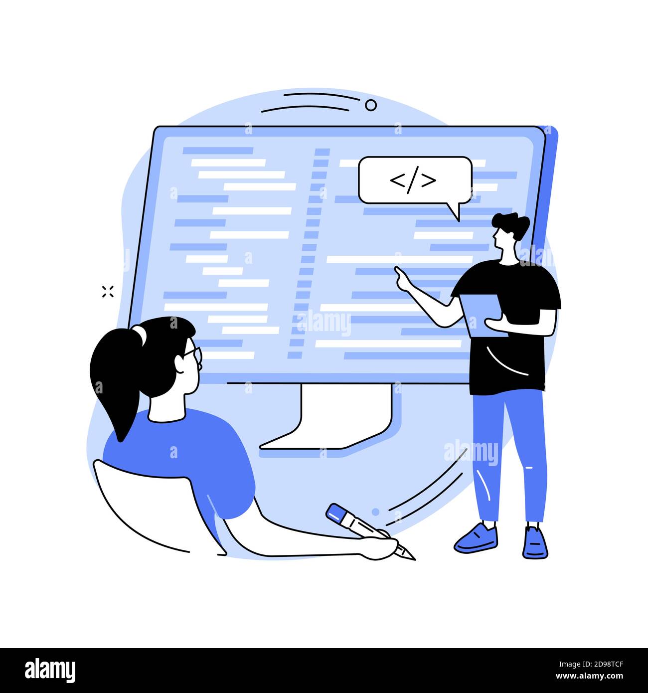 Coding workshop abstract concept vector illustration Stock Vector Image ...