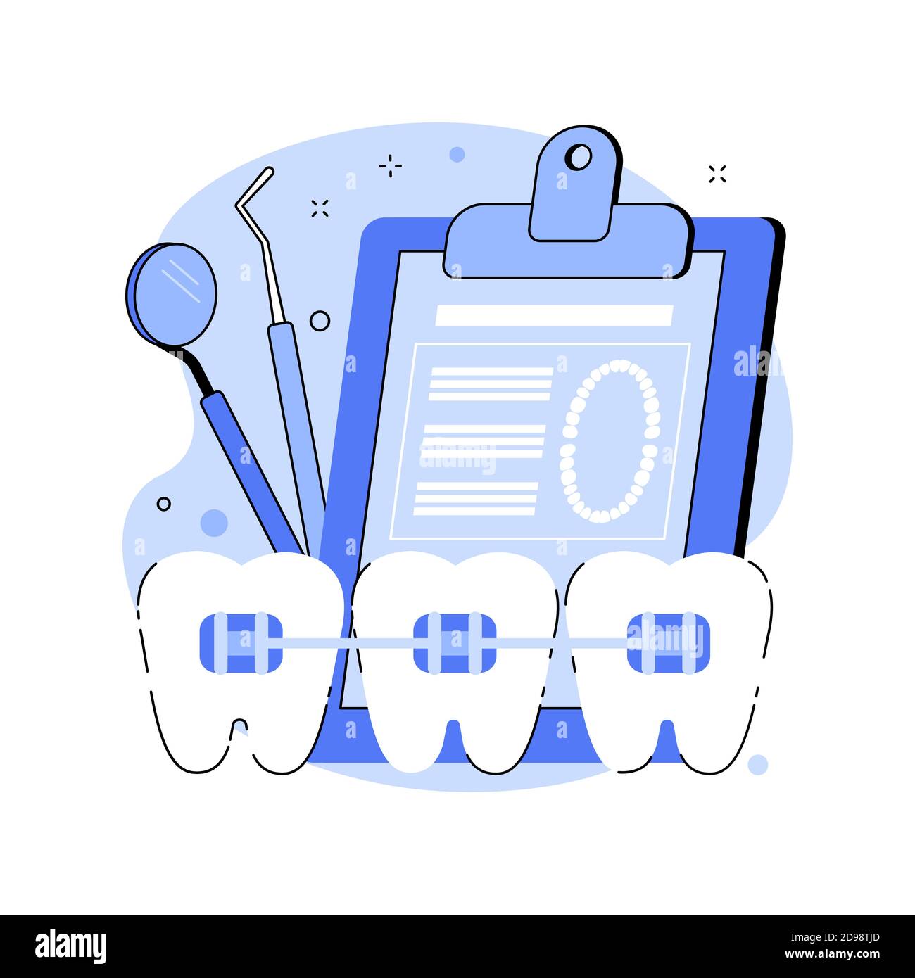 Orthodontic services abstract concept vector illustration. Stock Vector