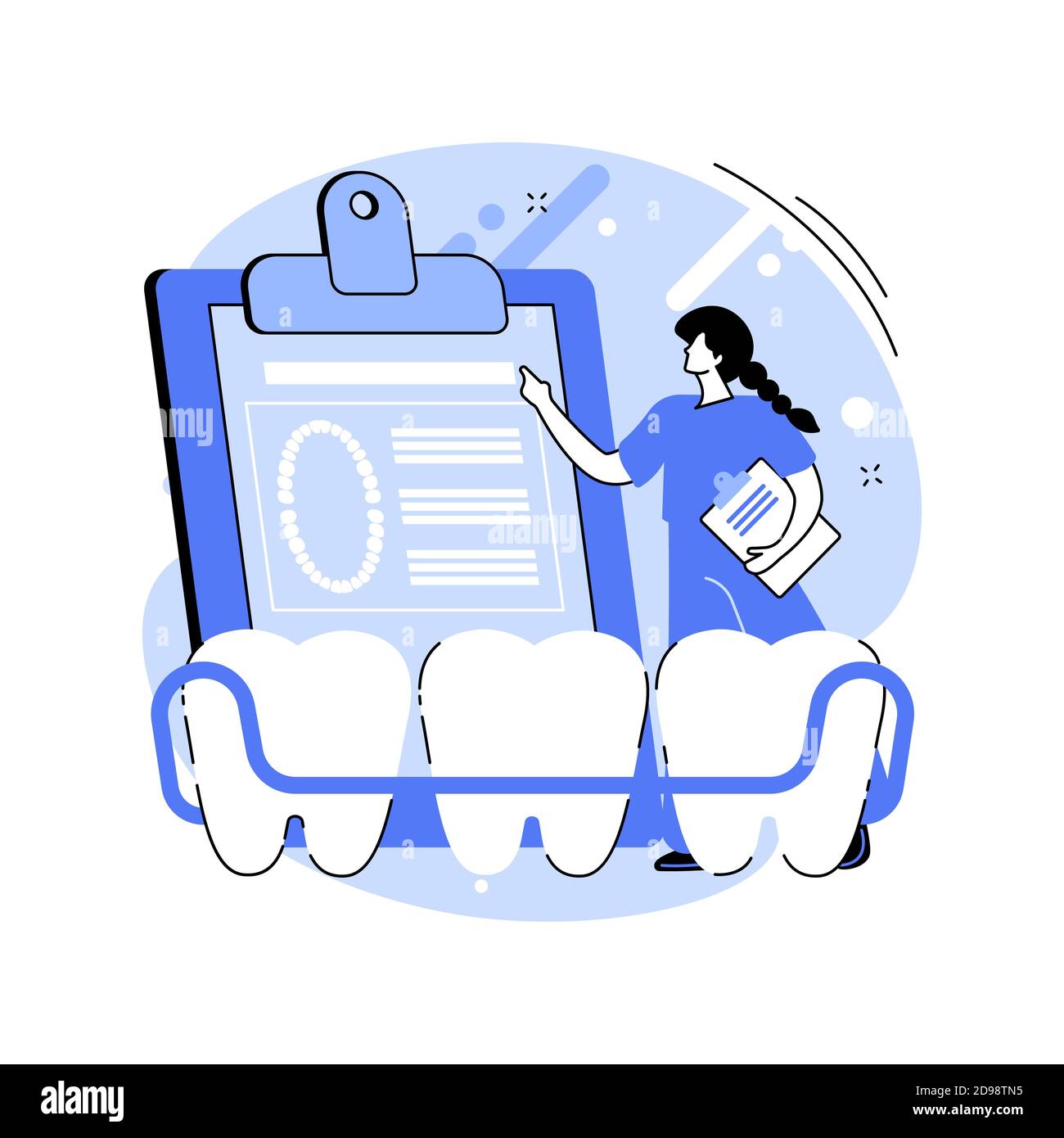 Dental tooth plate abstract concept vector illustration Stock Vector ...