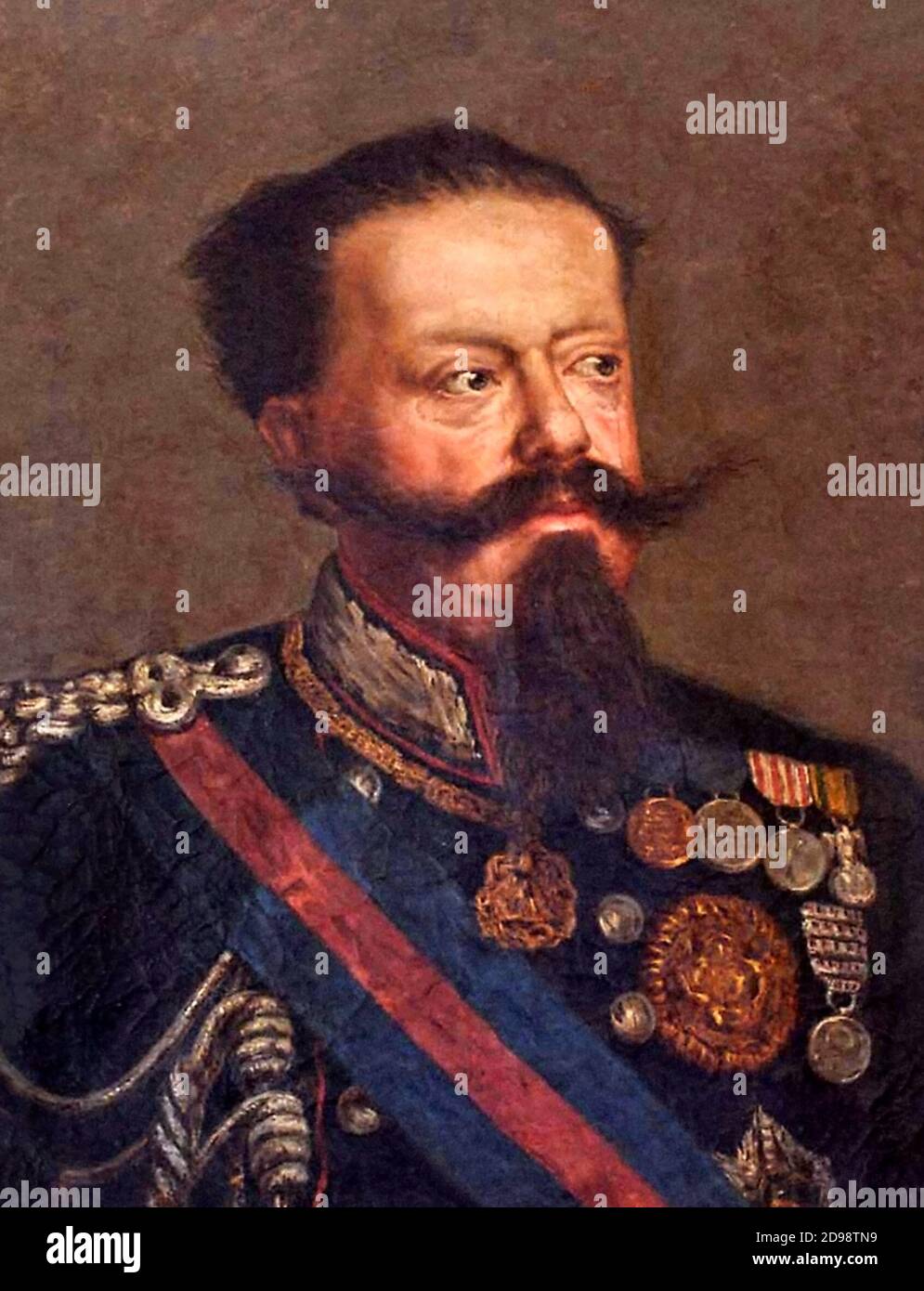 Portrait of Vittorio Emanuele II, king of Sardinia, in full