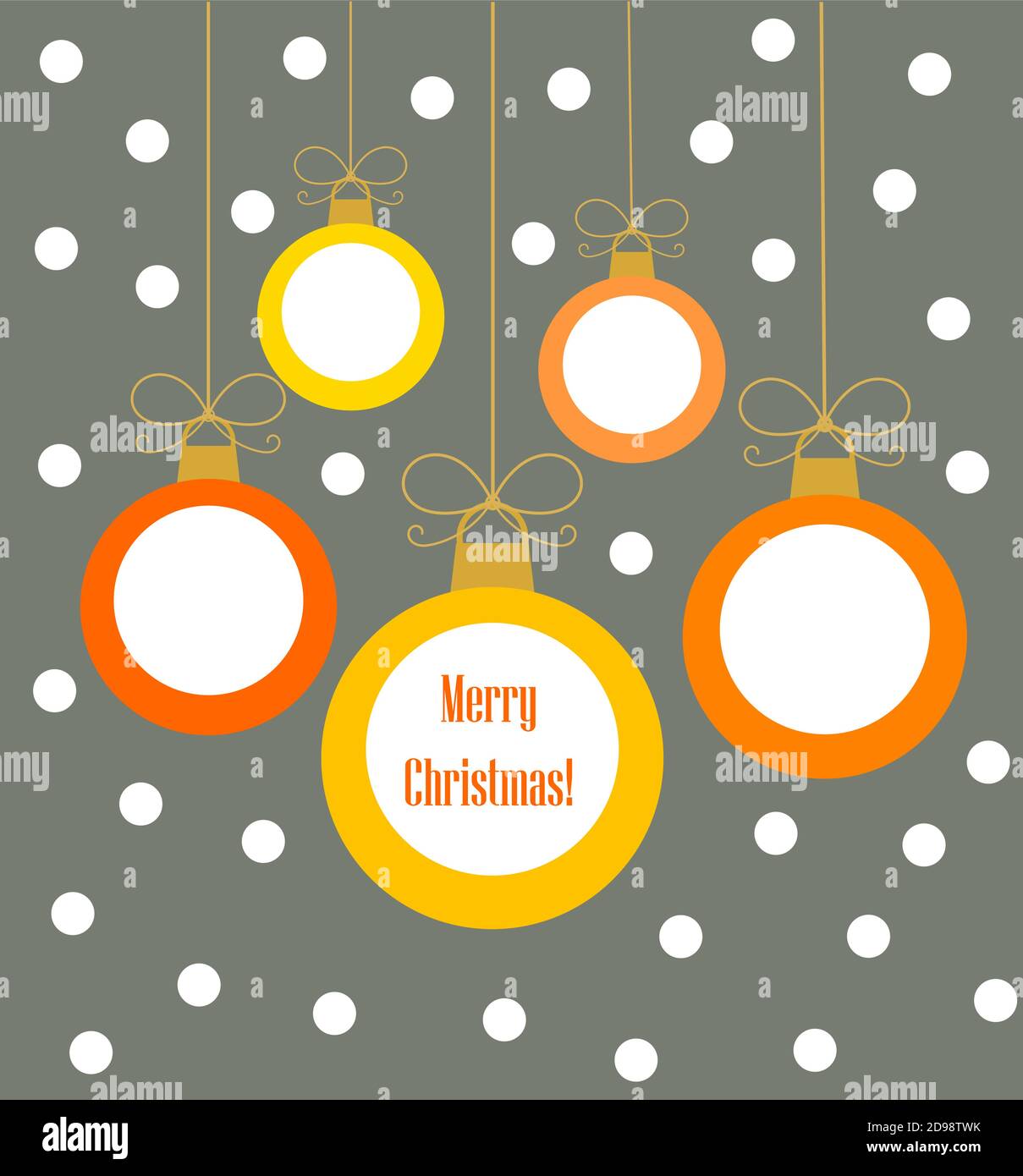 Christmas balls hanging ornaments. Vector illustration Stock Vector ...