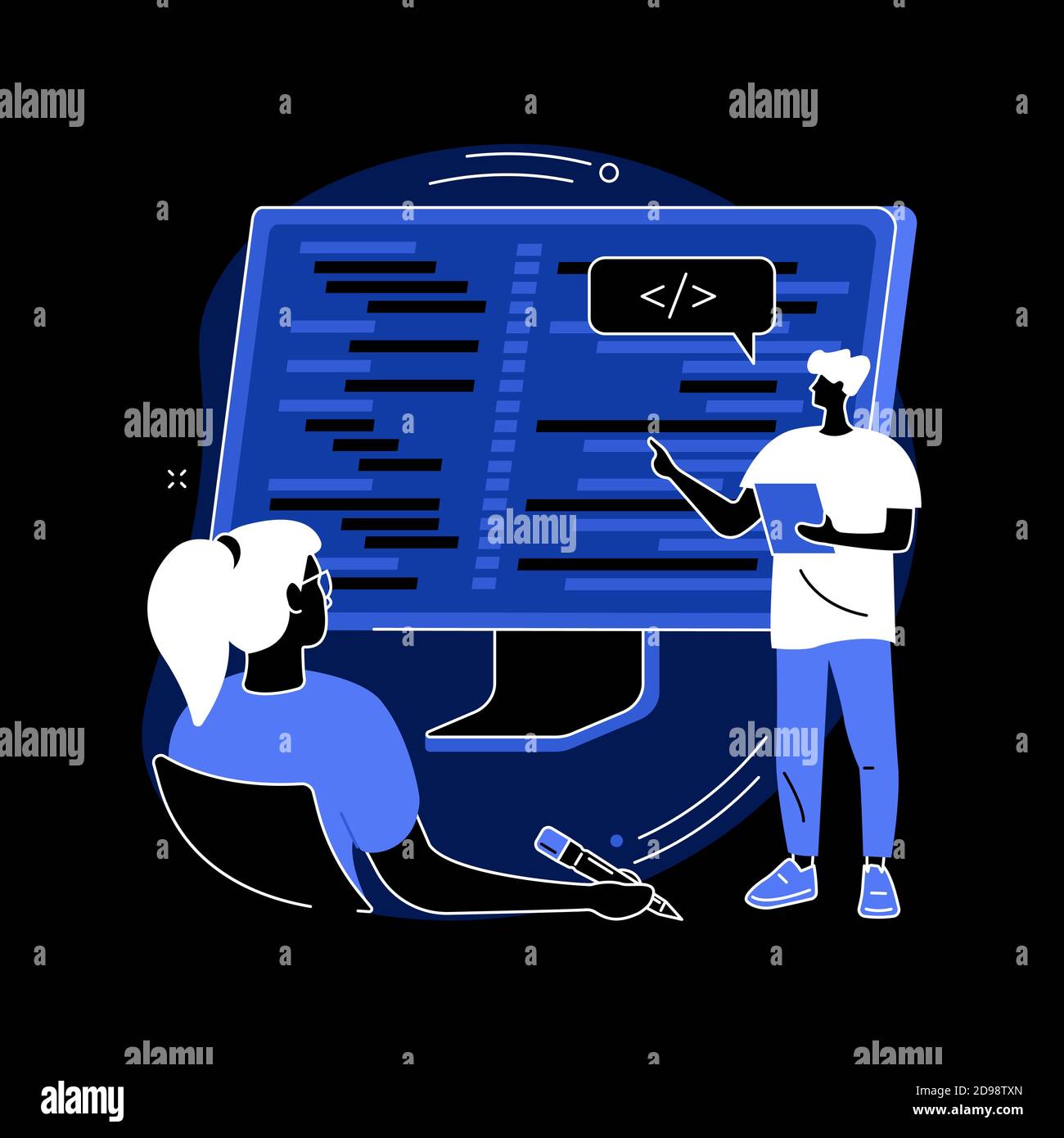 Coding workshop abstract concept vector illustration Stock Vector Image ...