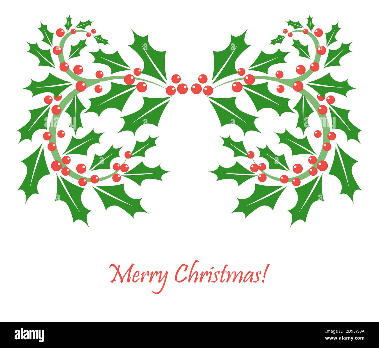 Christmas frame of holly berry. Vector illustration Stock Vector Image ...