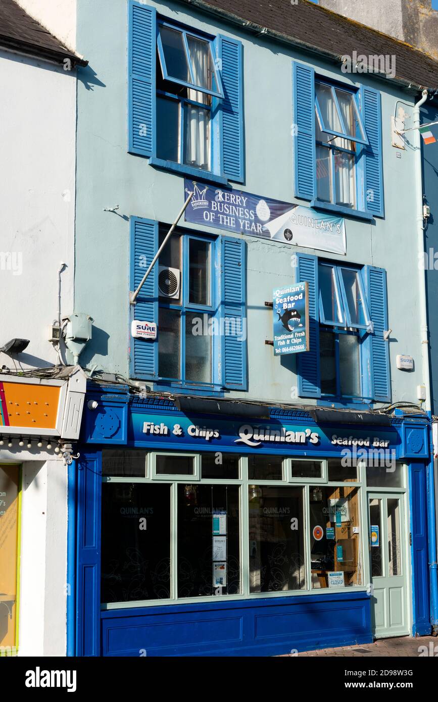 Quinlan's Seafood Bar Fish and Chips Restaurant in High Street Killarney County Kerry Ireland Stock Photo