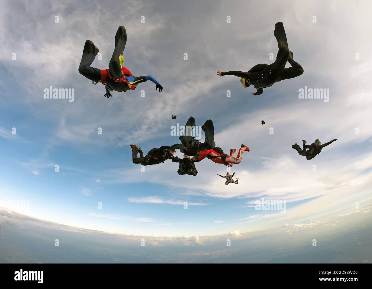Skydiving group formation Stock Photo Alamy