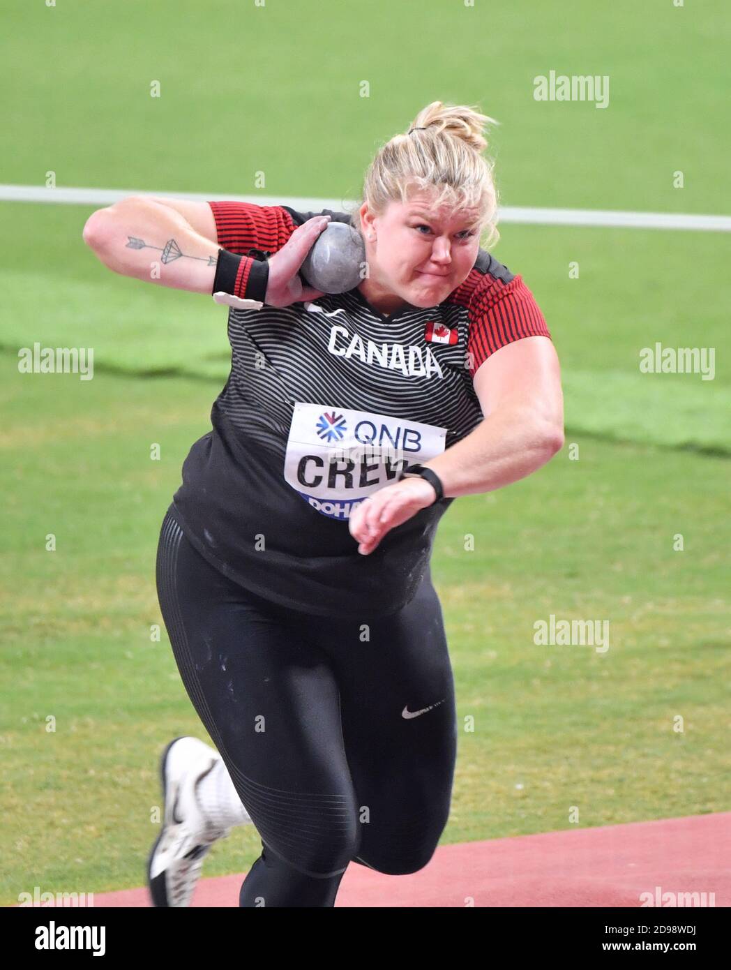 Brittany Crew (Canada). Shot Put finals. IAAF World Athletics