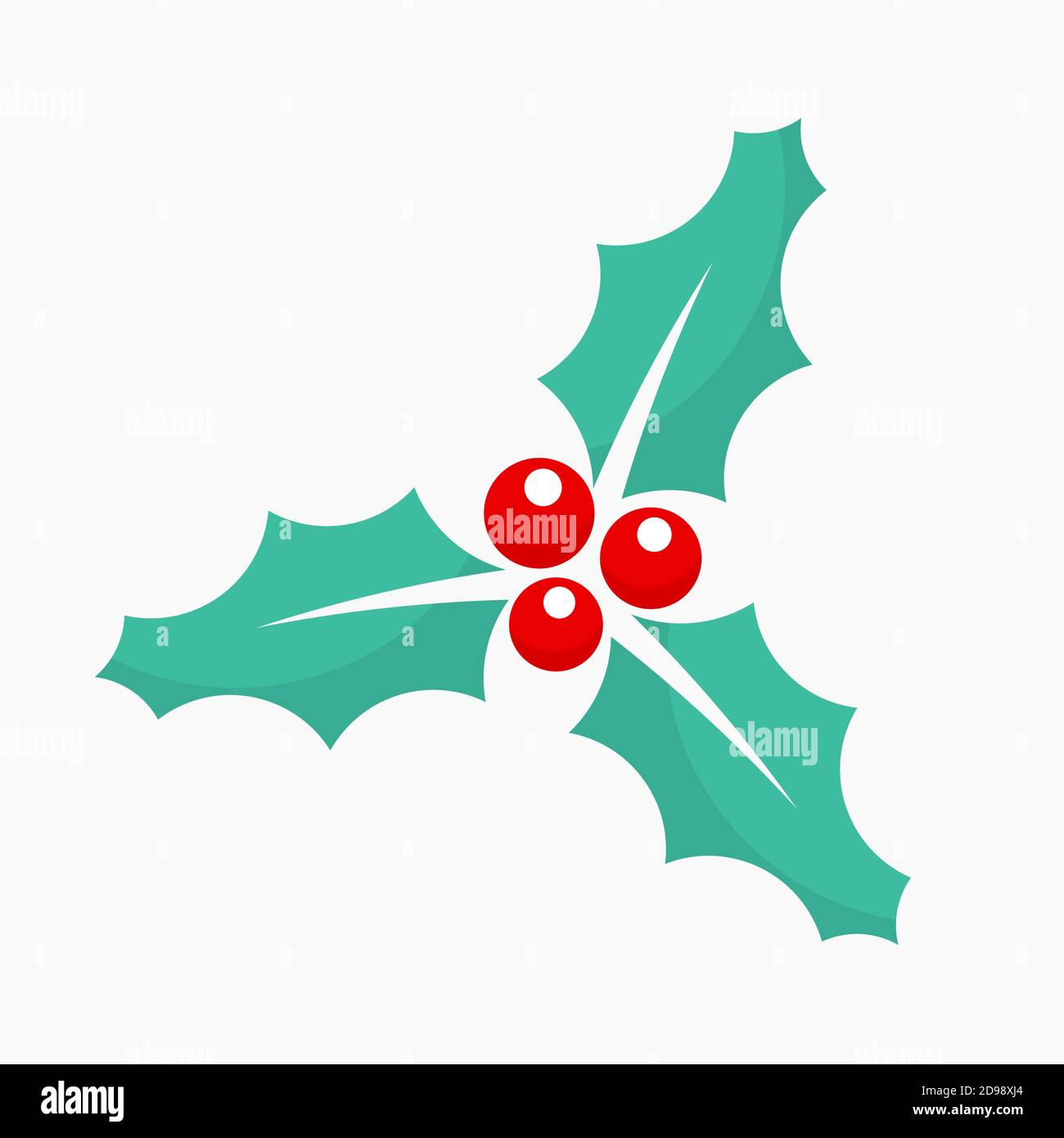 Holly berry Christmas symbol. Vector illustration Stock Vector Image ...