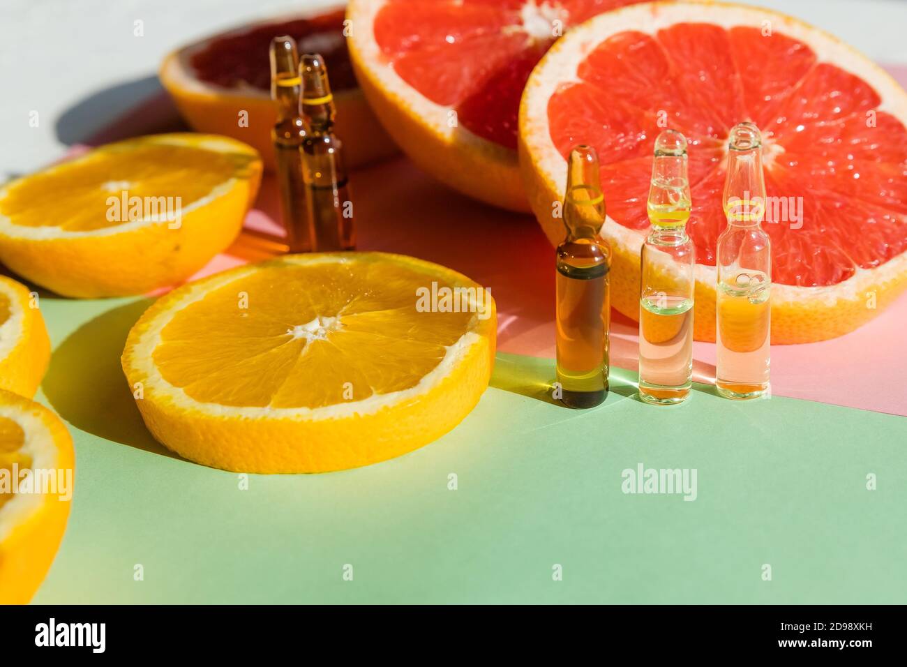 Pastel Injection Ampoules with botox, hualuronic, collagen or vitamins on pastel ...