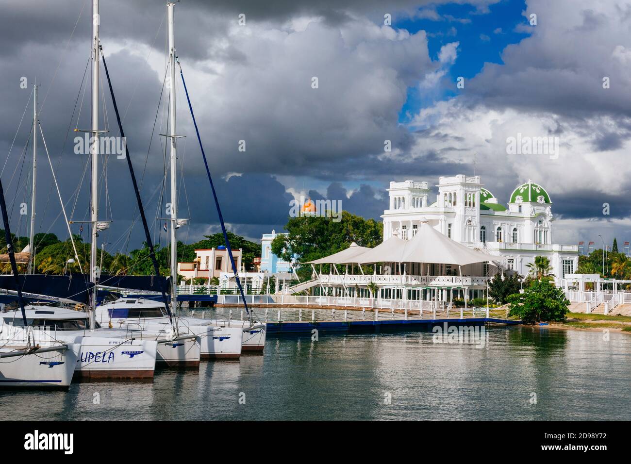 Cienfuegos Yachting Club and marina. Cienfuegos, Cuba, Latin America and the Caribbean Stock Photo