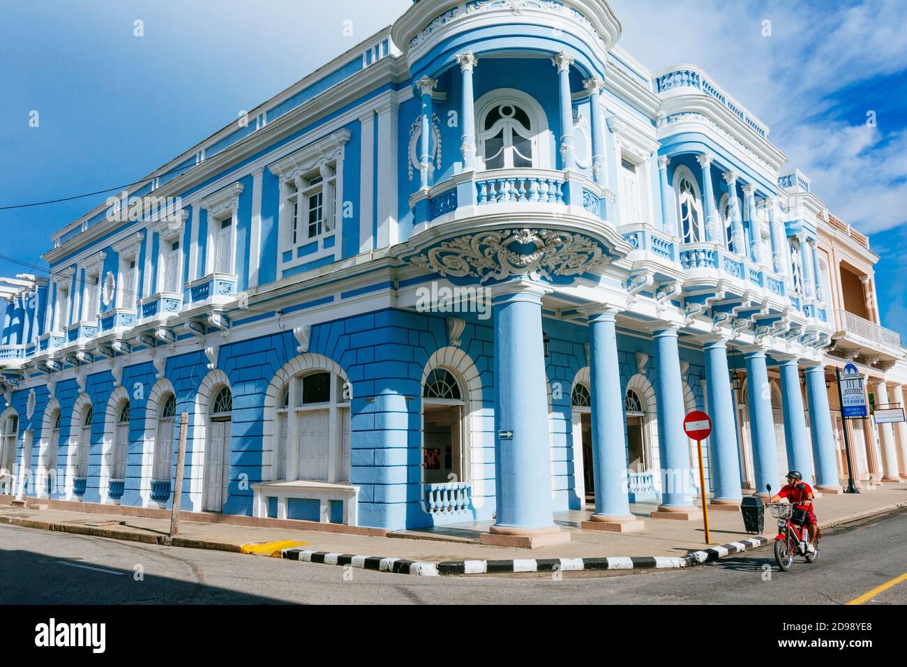 The Ferrer palace, famous neoclassical building, now Casa de la Cultura Benjamin Duarte - Provincial House of Culture. Cienfuegos, Cuba, Latin America Stock Photo