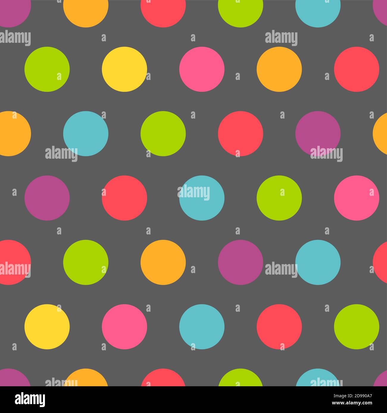 Colorful polka dot seamless pattern. Vector illustration Stock Vector ...