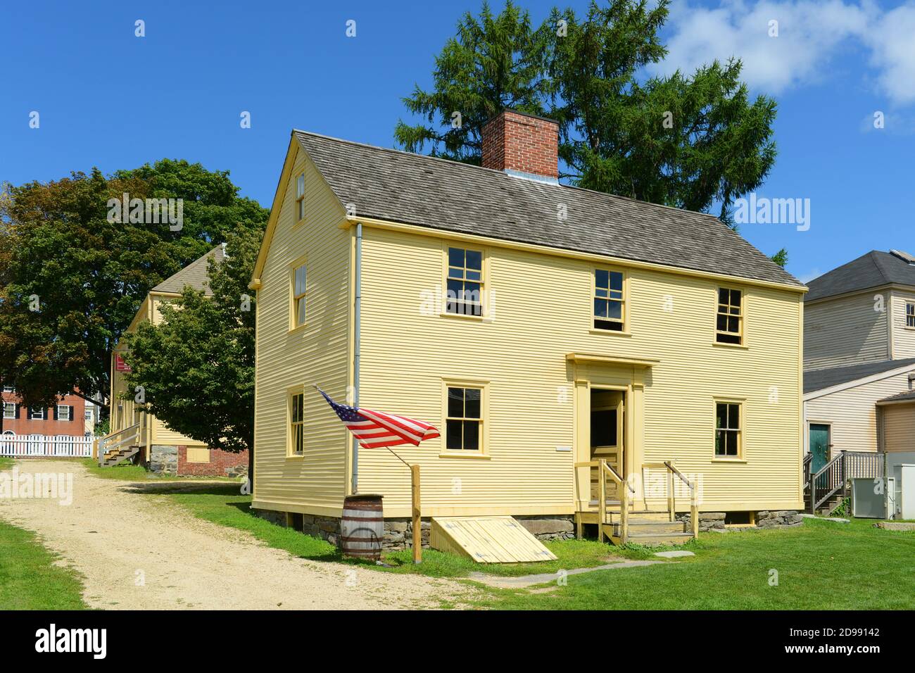 Jackson House was built in 1790 at Strawbery Banke Museum in Portsmouth, New Hampshire, USA. Stock Photo