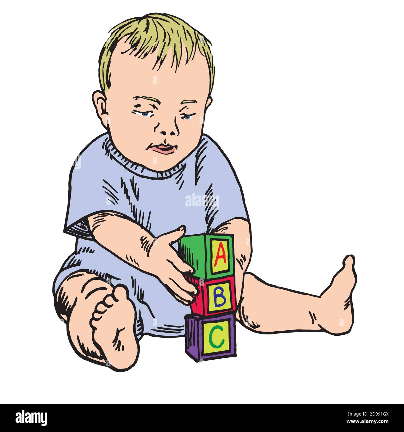 Baby blocks best sale drawing
