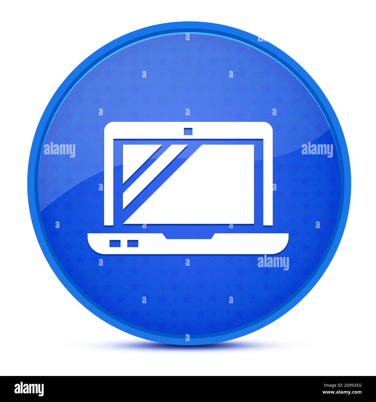 Technical skill aesthetic glossy blue round button abstract illustration Stock Photo