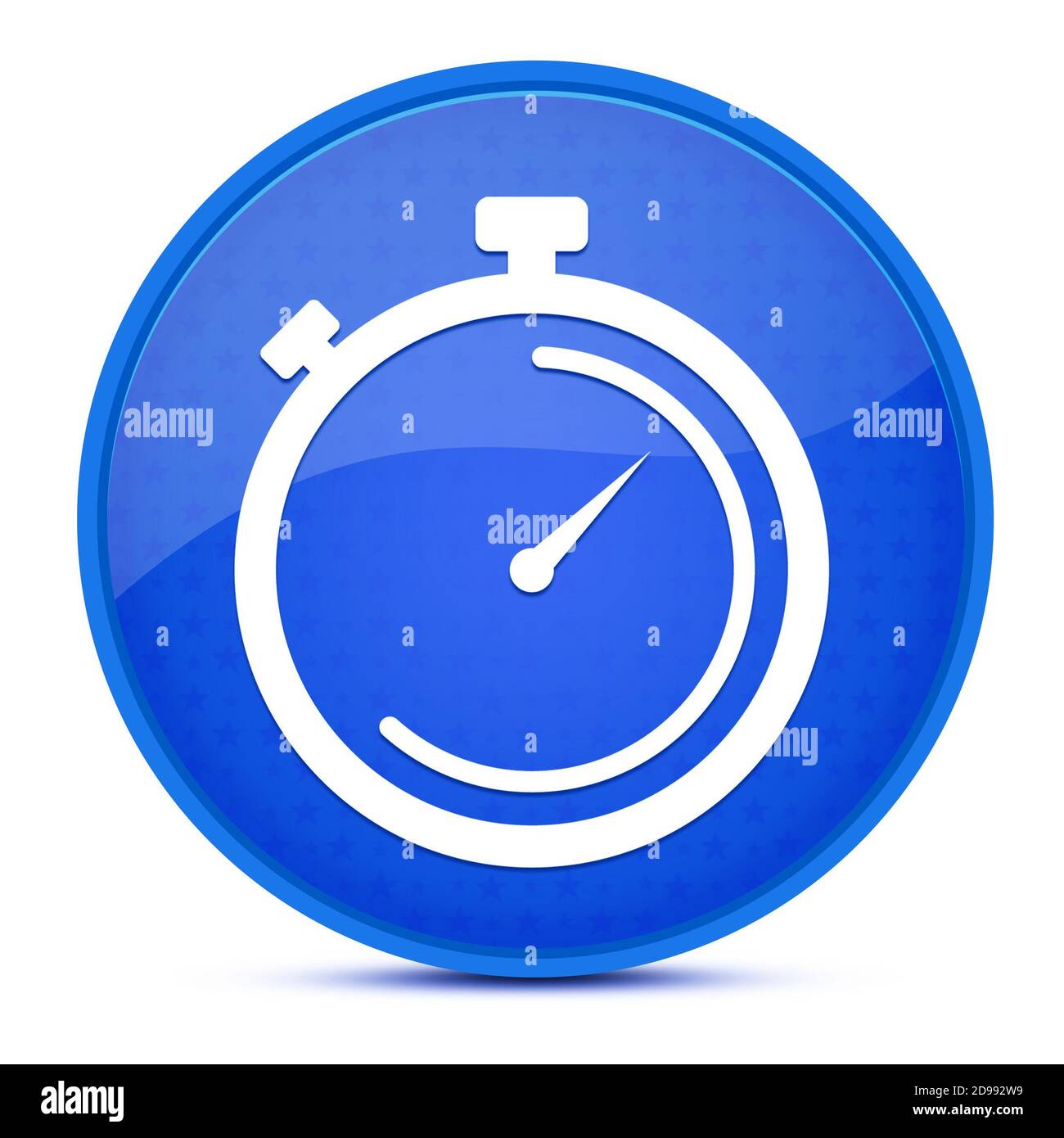 Stopwatch aesthetic glossy blue round button abstract illustration Stock Photo Alamy