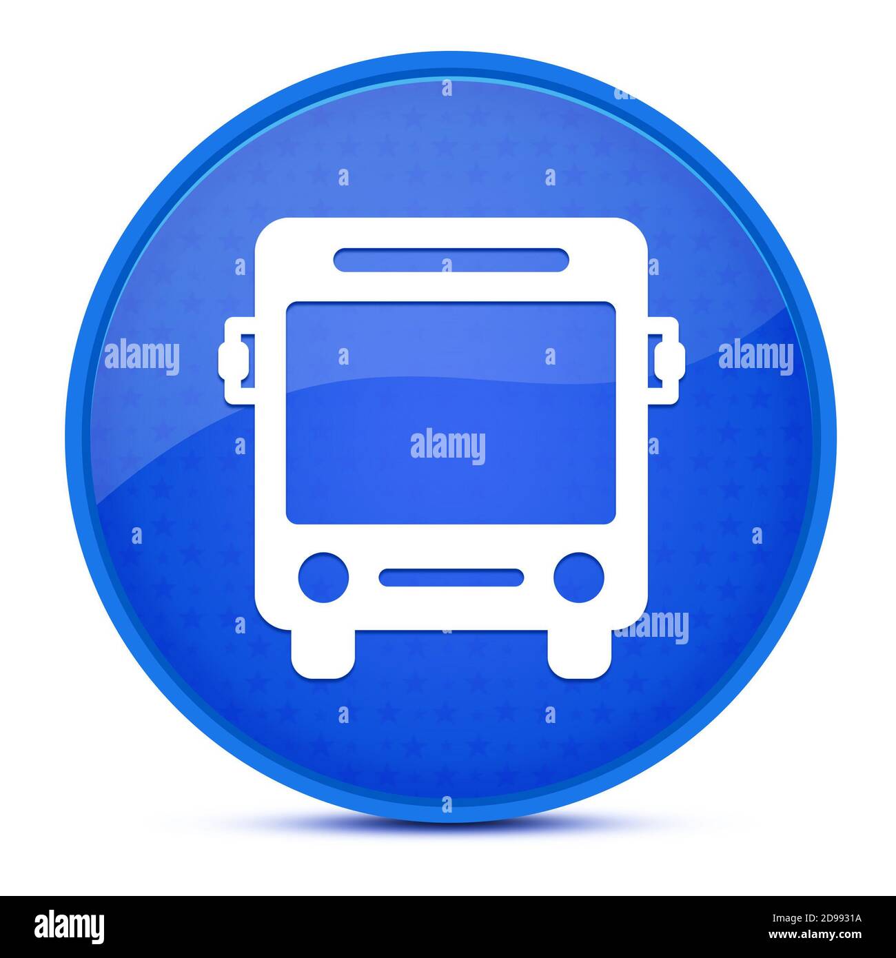 Bus aesthetic glossy blue round button abstract illustration Stock Photo