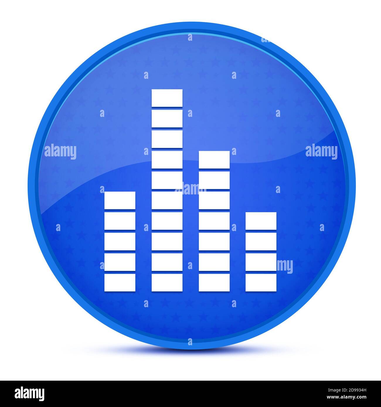 Equalizer aesthetic glossy blue round button abstract illustration ...
