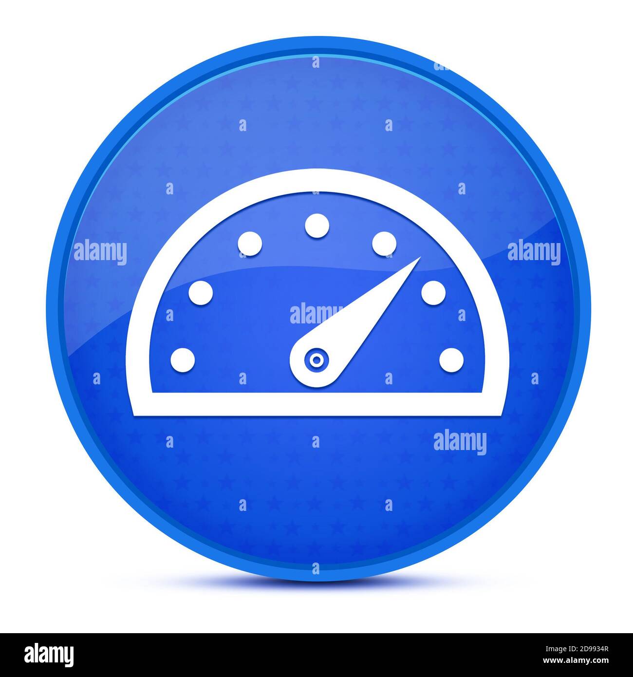 Speedometer gauge aesthetic glossy blue round button abstract