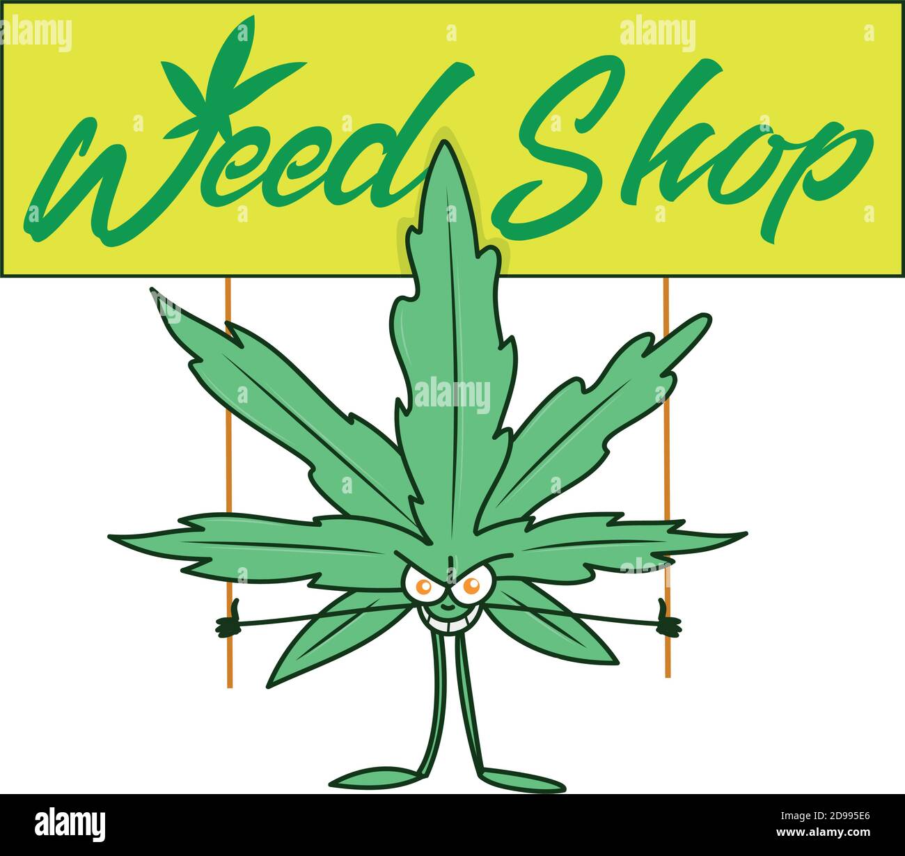 marijuana shop. Logos with hemp leaves and smoking devices. vector illustration Stock Vector