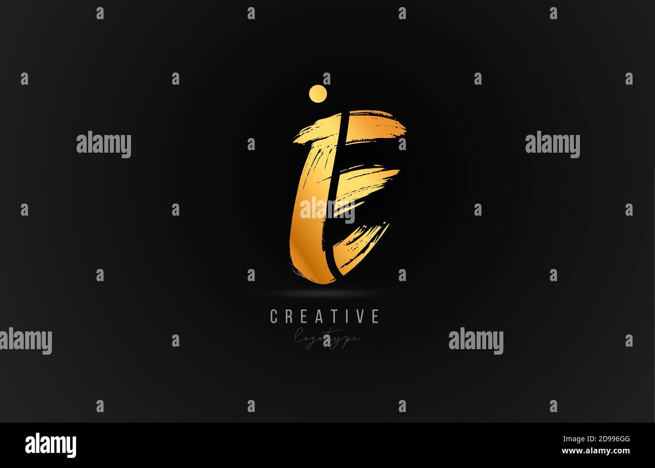 E alphabet letter logo icon in gold or golden color. Luxury brand ...