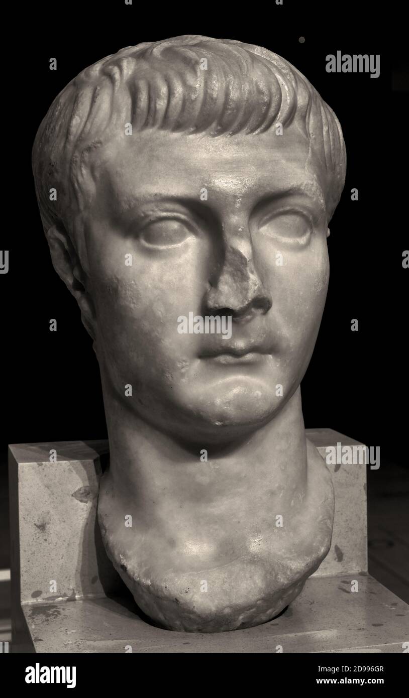 Nero Claudius Drusus Germanicus  38 BC - 9 BC), also called Drusus the Elder, was a Roman politician and military commander.  Son of Livia Drusilla. Madrid, National Archaeological Museum, Spanish Spain, Stock Photo