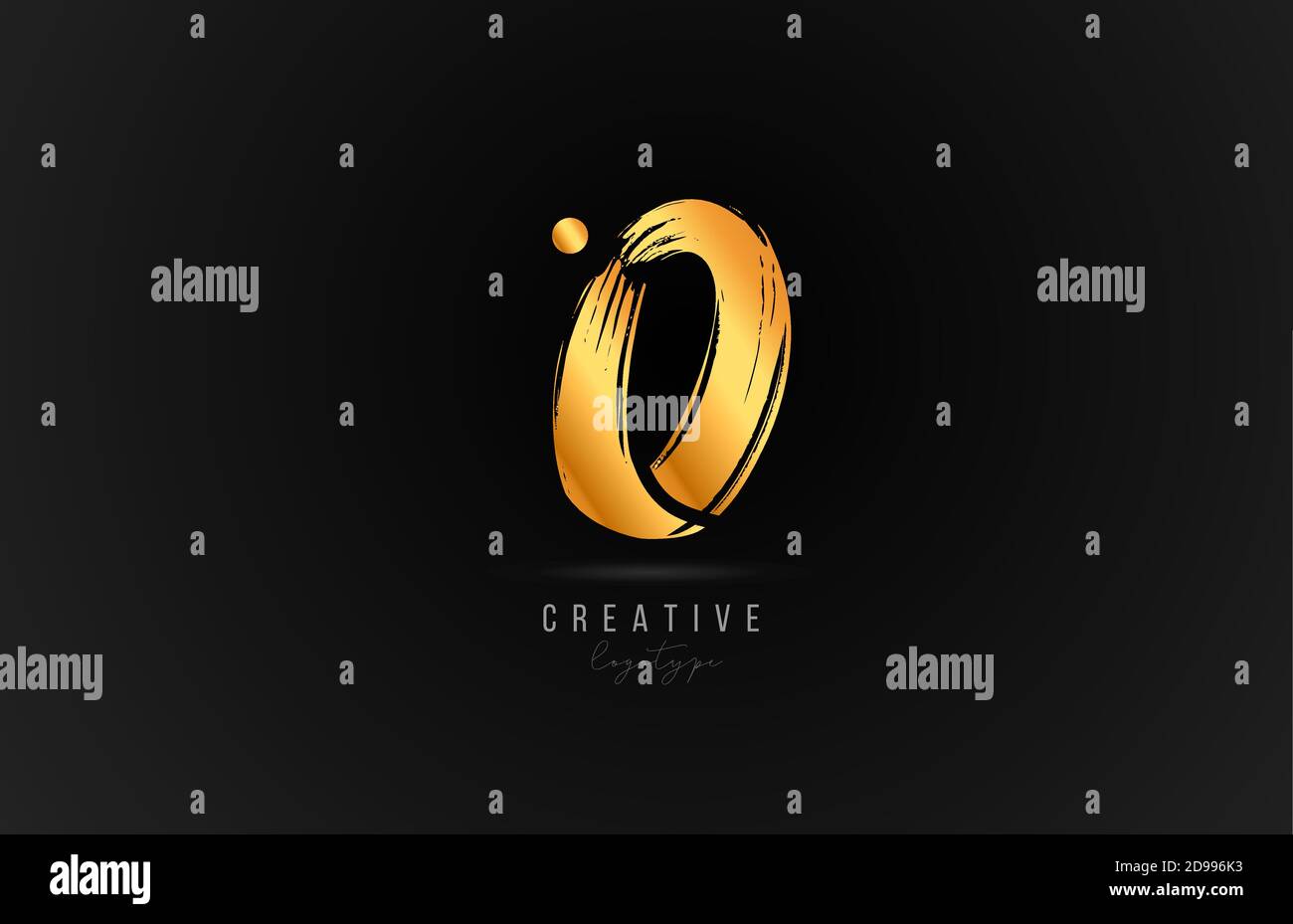 O alphabet letter logo icon in gold or golden color. Luxury brand ...