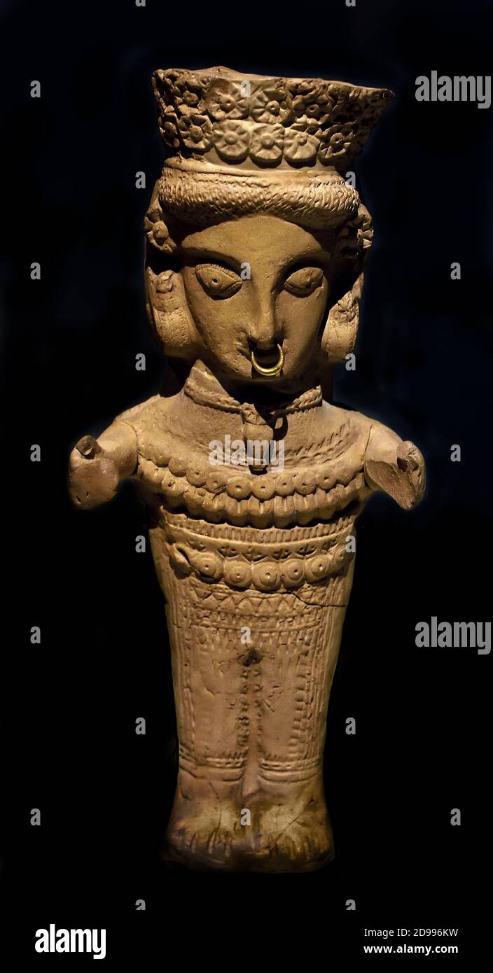 Figurines 4th-3rd century BC. ( offerings to the Deity )  Necropolis of Puig des Molins, Ibiza, Madrid, National Archaeological Museum, Spanish Spain, Stock Photo