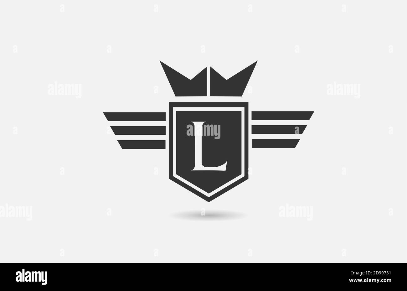 L alphabet letter logo icon for company in black and white. Creative ...