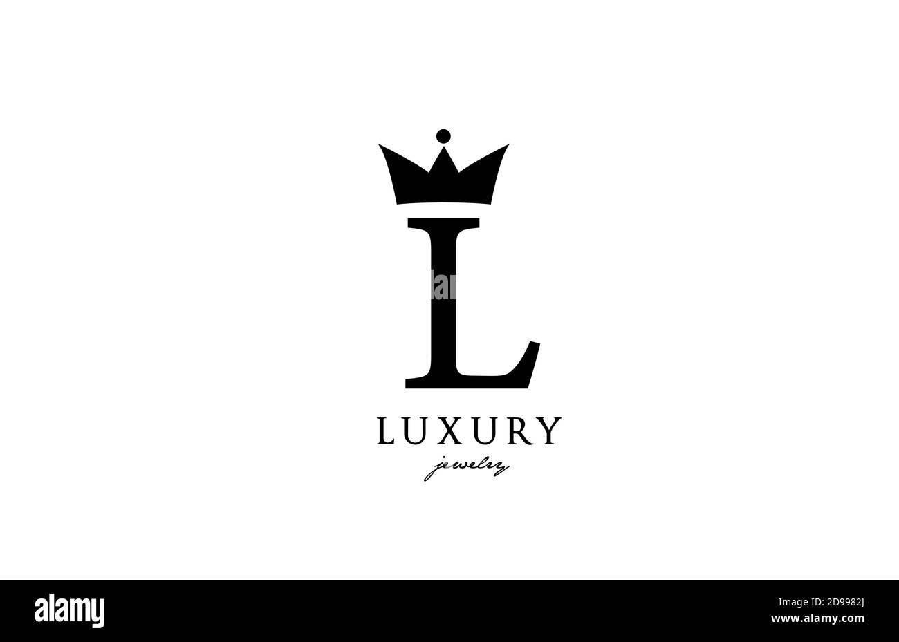 L alphabet letter logo icon in black and white color. Creative design