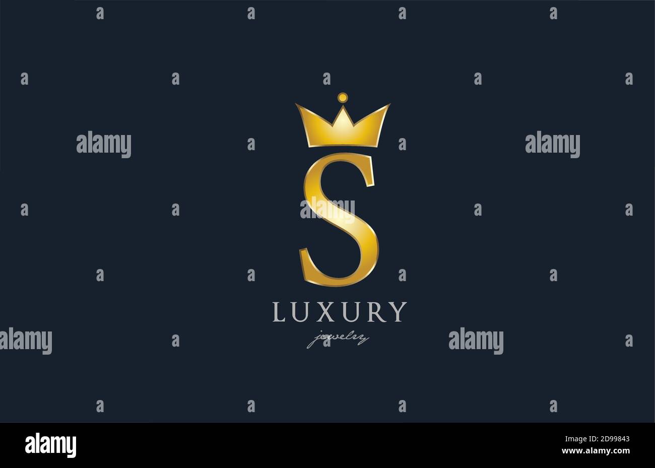 jewelry gold S alphabet letter logo icon. Creative design with king ...