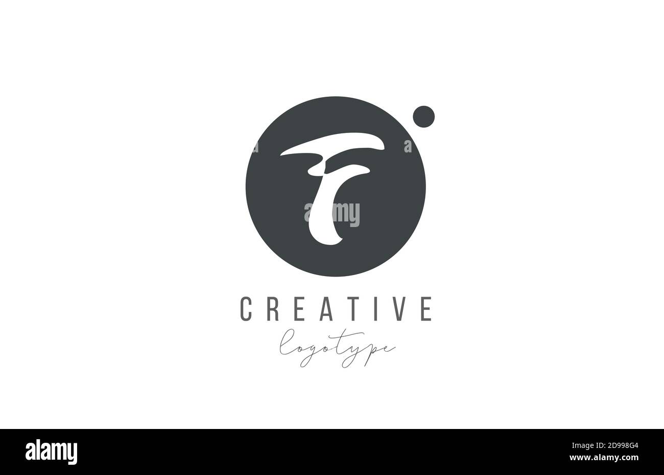 F alphabet letter logo icon in black and white color. Creative circle ...