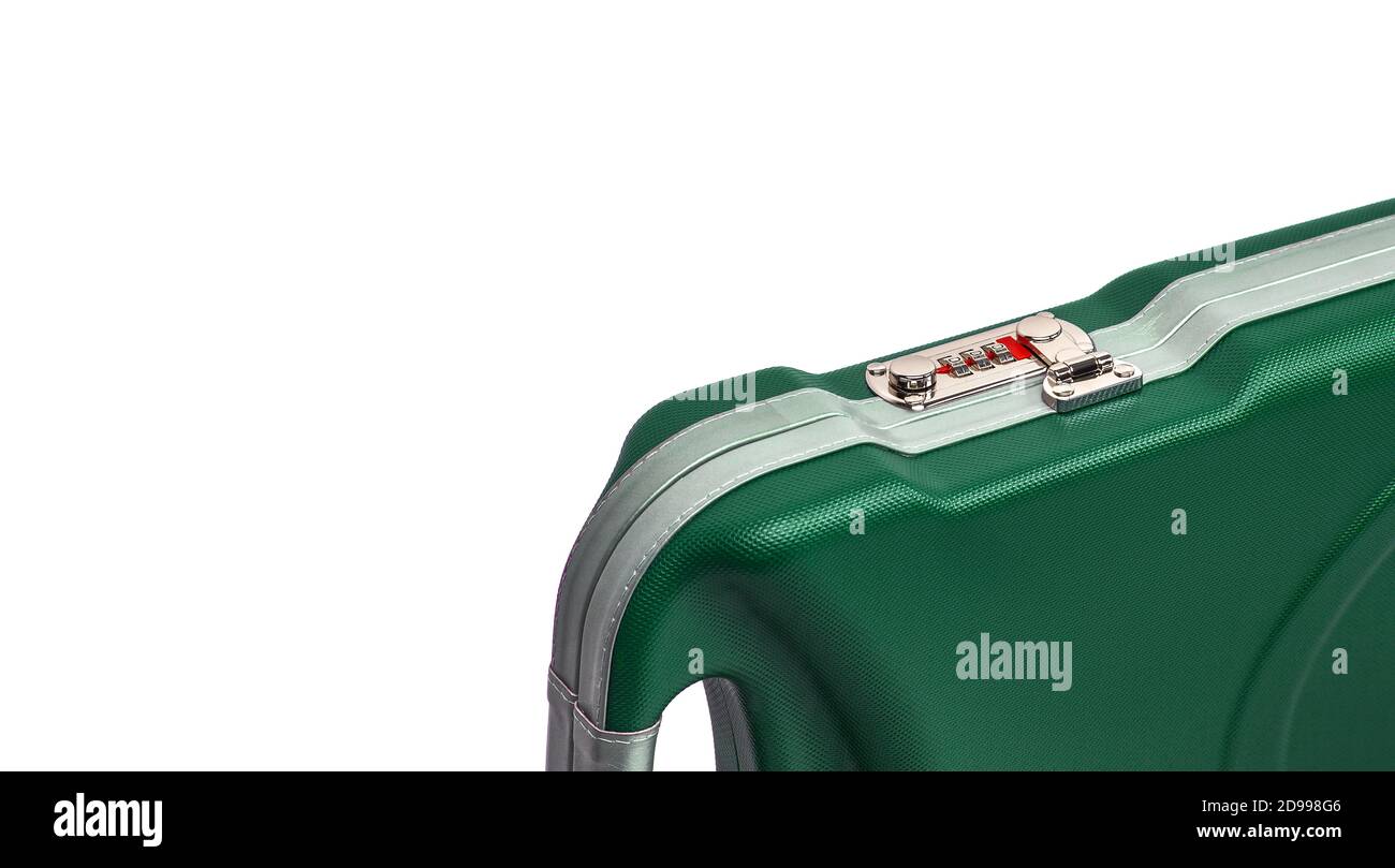 Modern hard plastic case with a combination lock for storing and