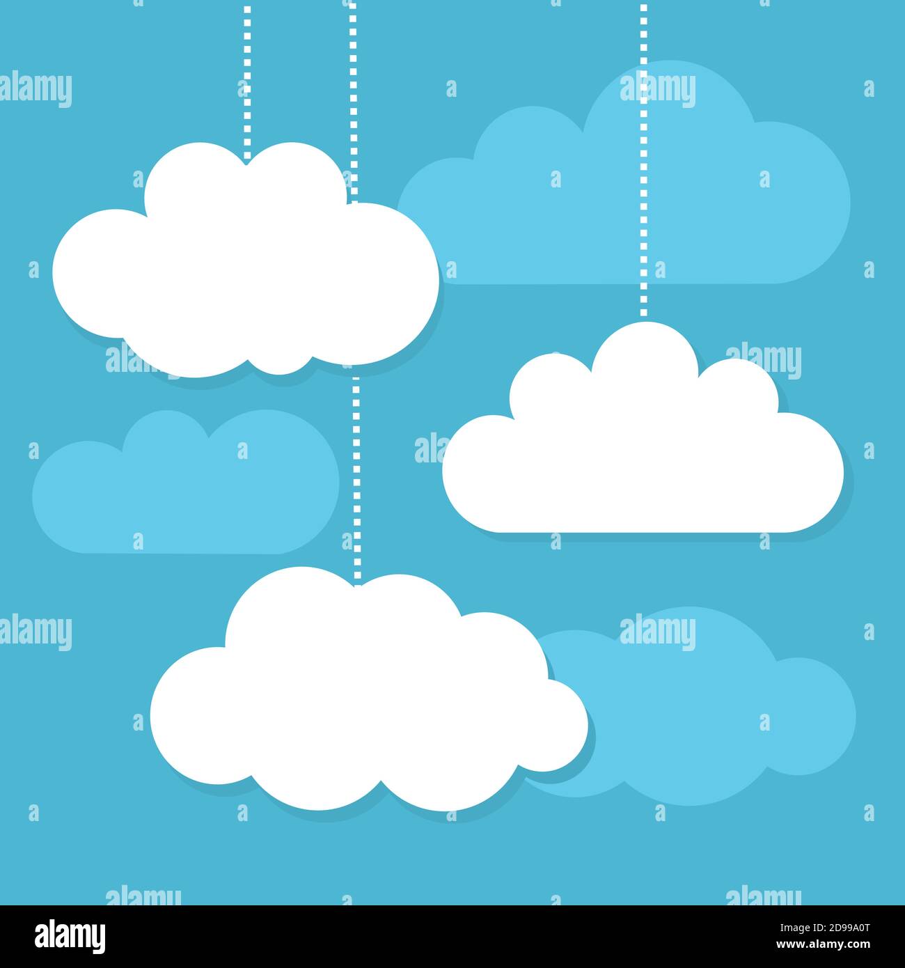 White clouds and blue sky. Vector illustration Stock Vector Image & Art ...