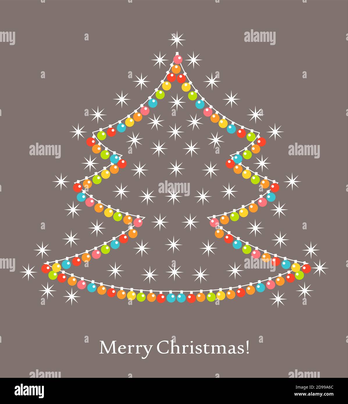 Christmas lights in tree shape vector Stock Vector Image & Art Alamy