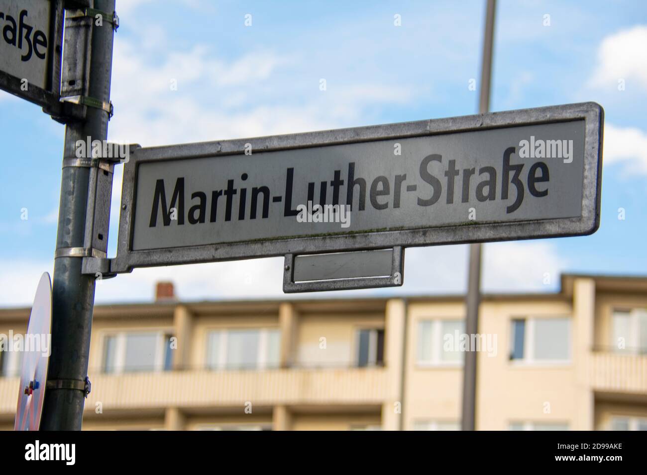 Martin Luther strasse street sign in Schoneberg Berlin Stock Photo - Alamy