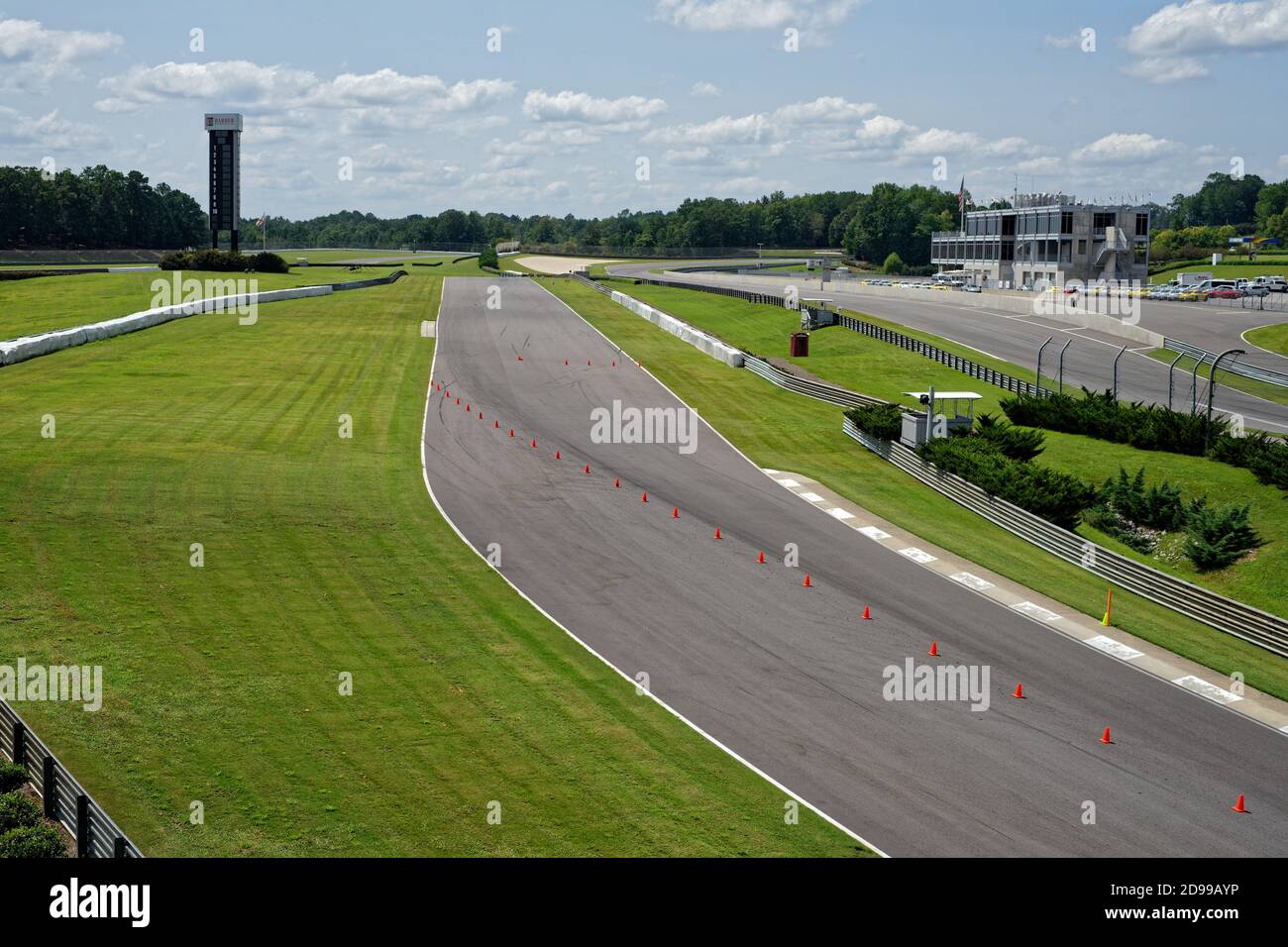 There are great views of the race track at Barber Motorsports Park near Birmingham, Alabama. Stock Photo