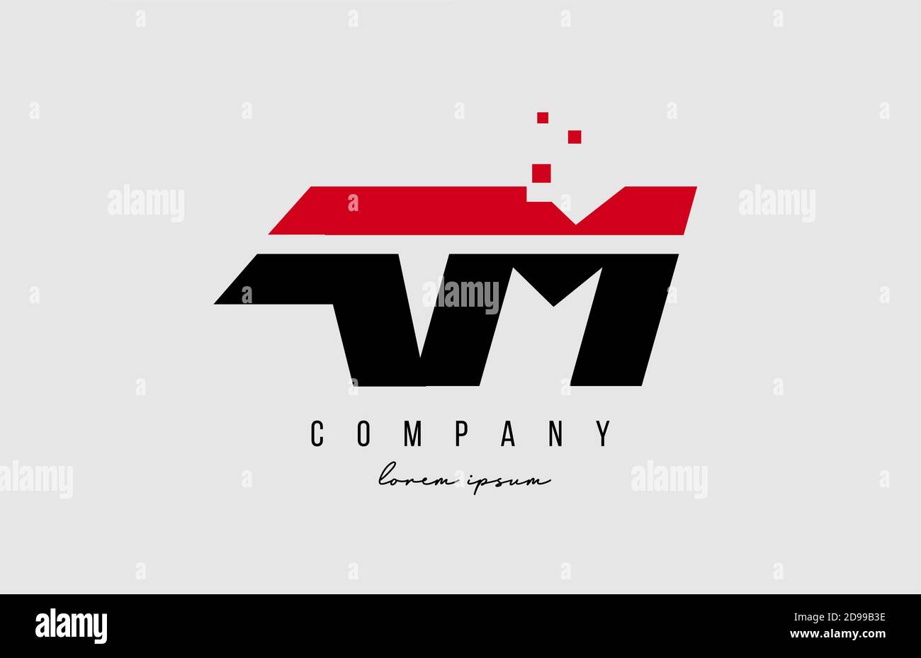 am a m alphabet letter logo combination in red and black color ...