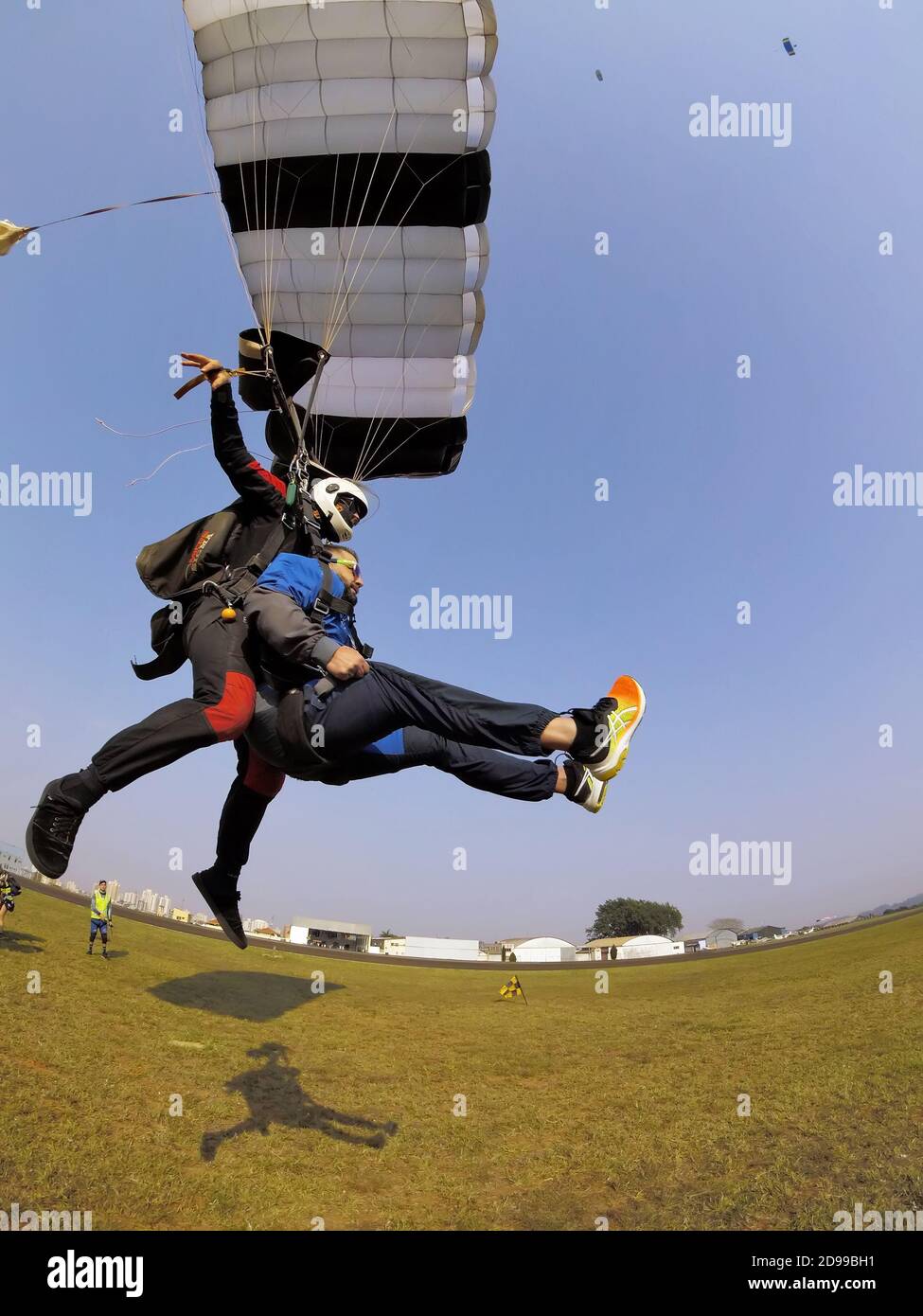 October 8 2020 Campinas Sp Brazil Tandem Jump Instructor Landing