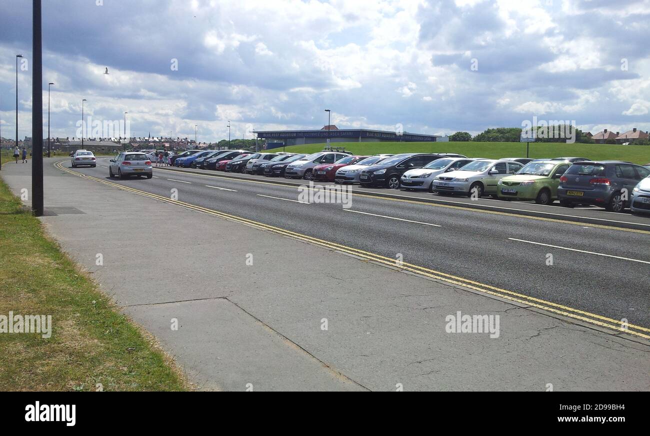 New Castle Road with cars Stock Photo Alamy