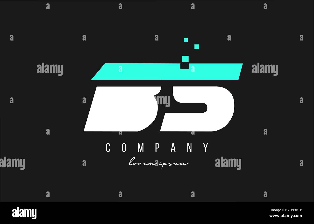 bs b s alphabet letter logo combination in blue and white color ...