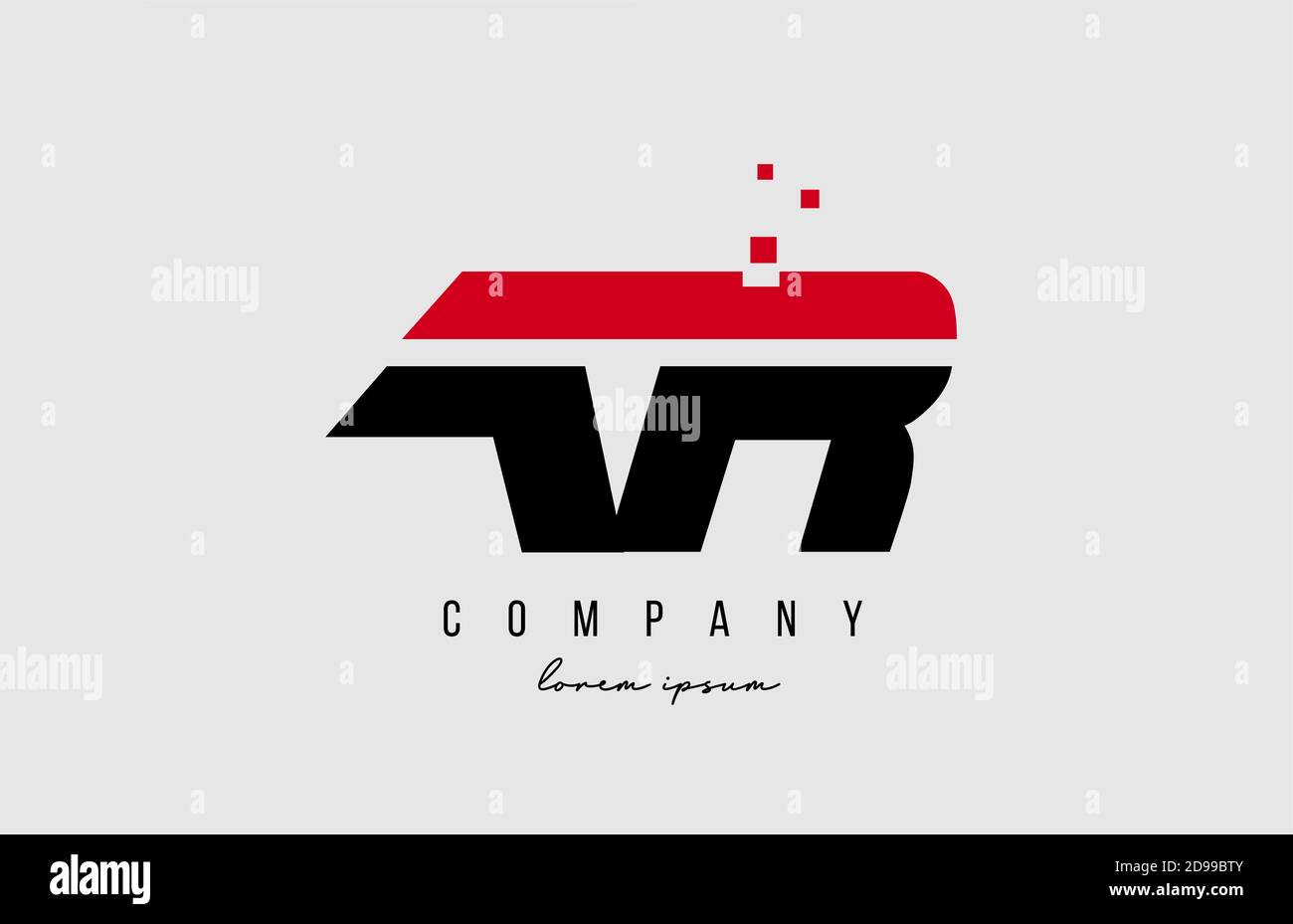 ar a r alphabet letter logo combination in red and black color ...
