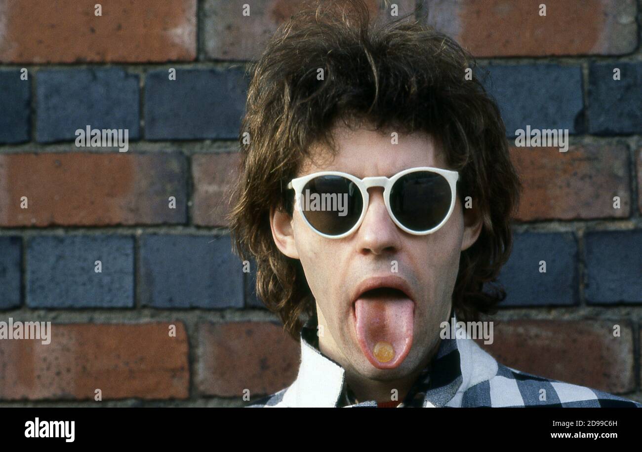Bob Geldof on tour in Birmingham UK with the Boomtown Rats 1979 Stock Photo