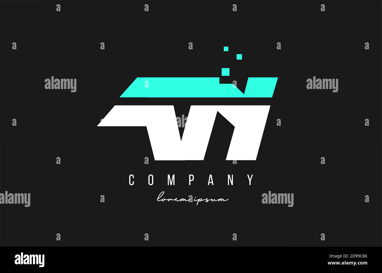 an a n alphabet letter logo combination in blue and white color ...
