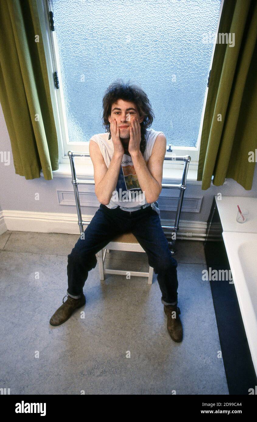 Bob Geldof on tour in Birmingham UK with the Boomtown Rats 1979 Stock Photo