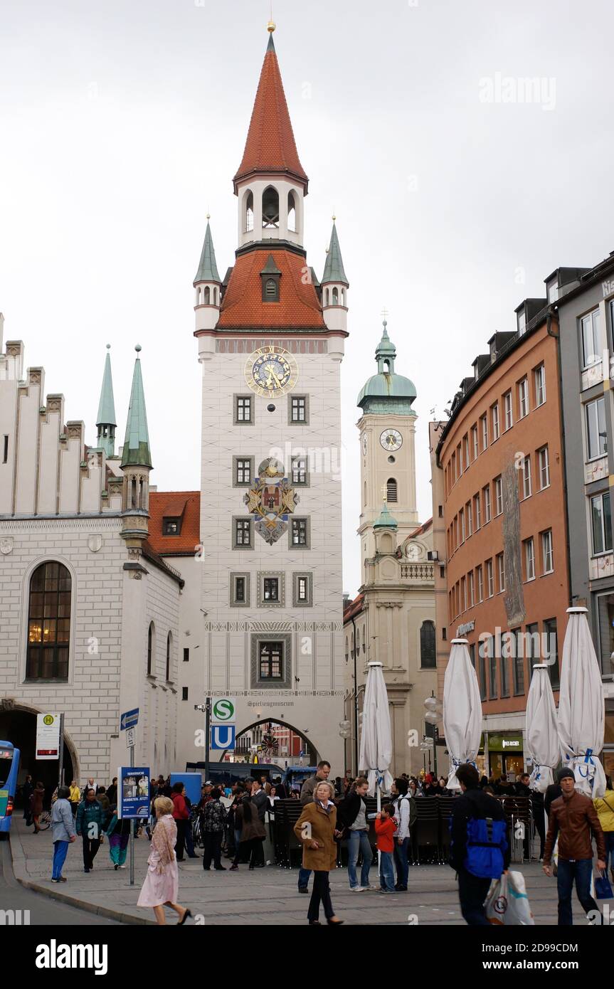 altes Rathaus und Talburgtor, München, Bayern, Deutschland Stock Photo