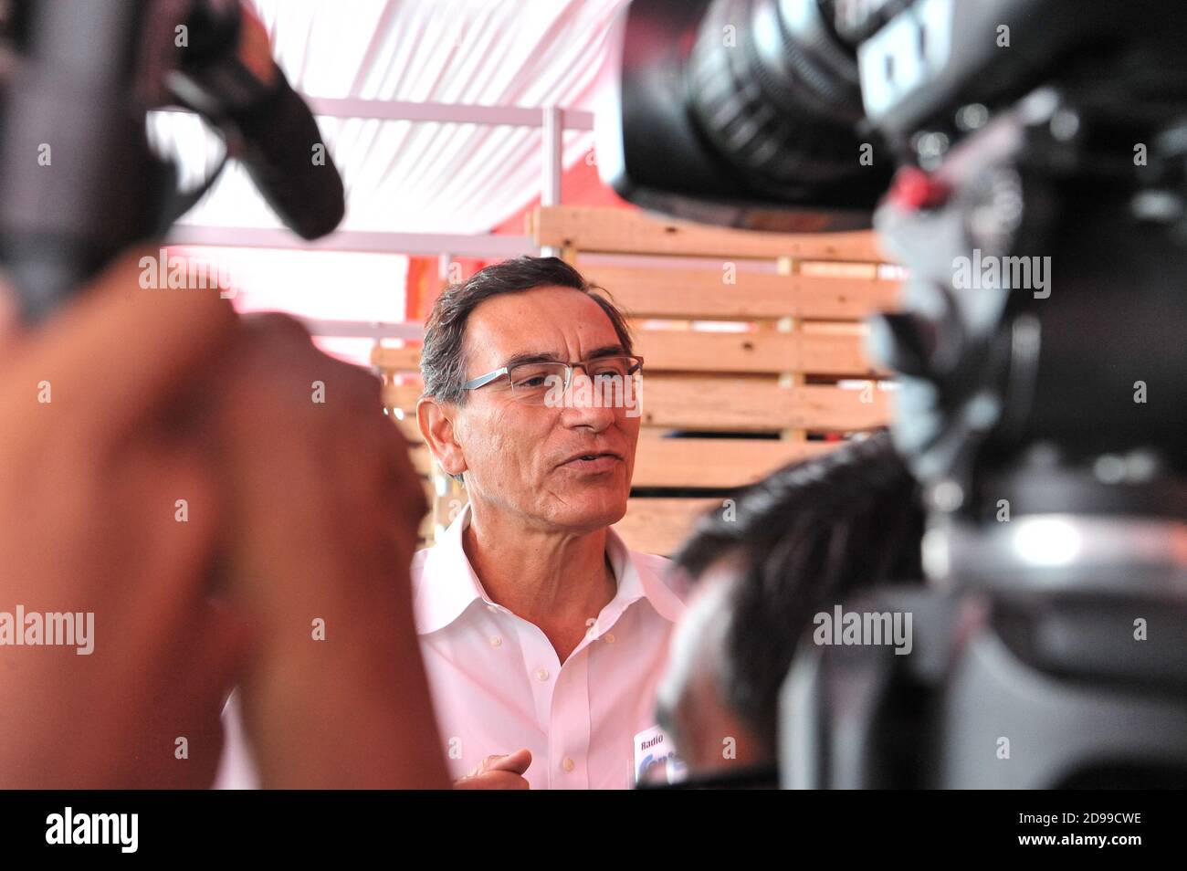 President of Peru, Martín Vizcarra, during his visit to Arequipa Stock Photo