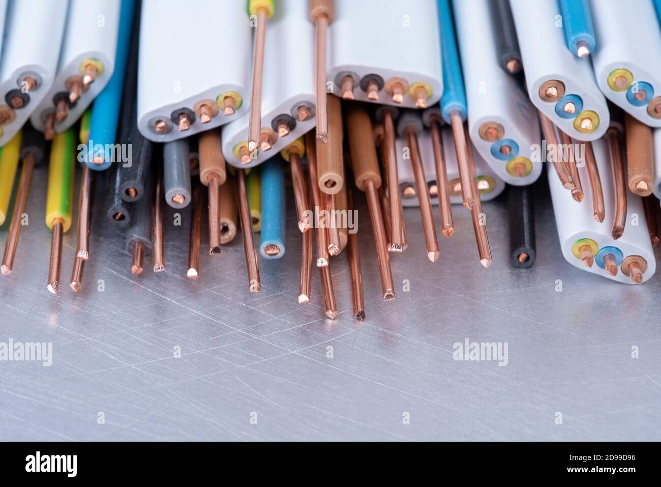 Copper cable and wire used in electrical installation Stock Photo Alamy