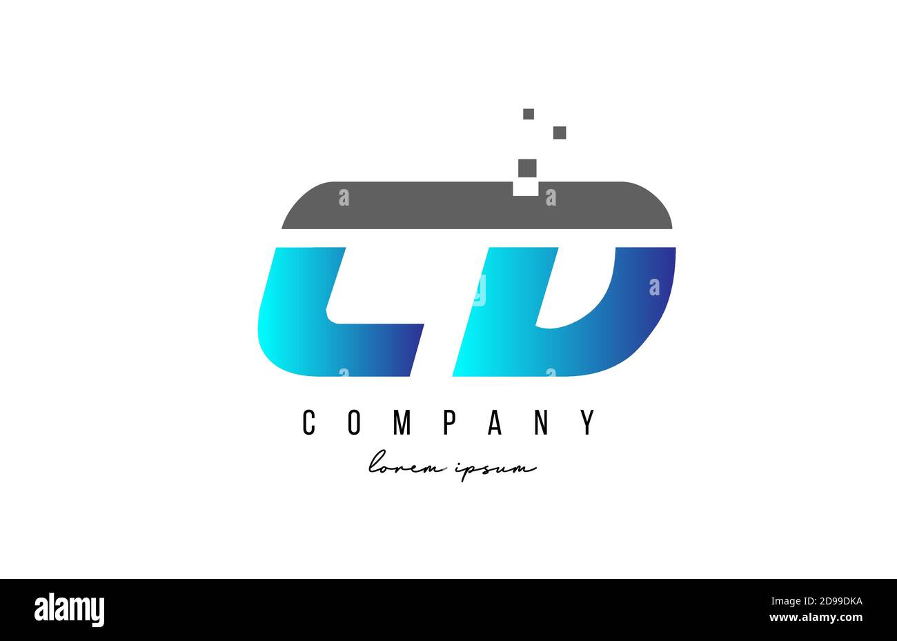 CD C D alphabet letter logo combination in blue and grey color ...
